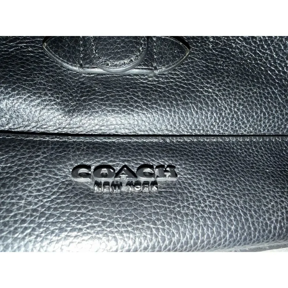 Coach 88892 Black Pebbled Leather Messenger Bag Men’s Briefcase Laptop Crossbody